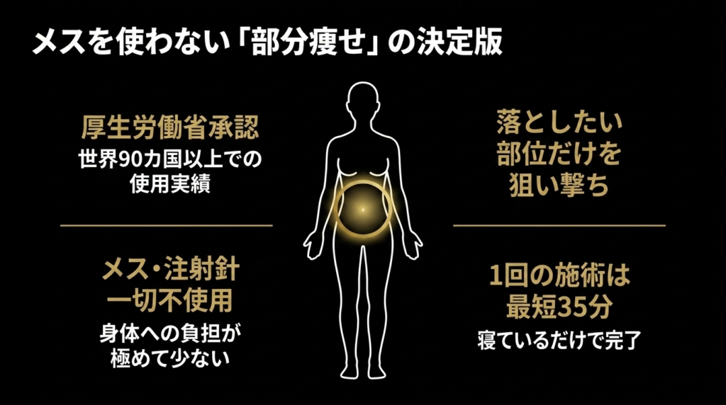 メス・注射針を一切使わないクールスカルプティングの部分痩せ