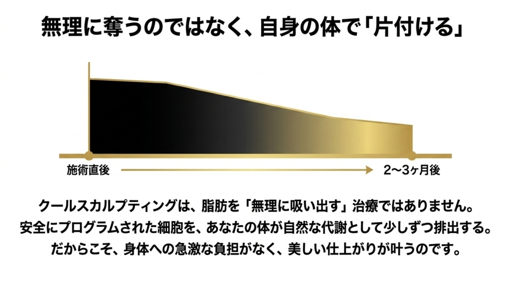 自身の体で自然な代謝として脂肪を片付けるプロセス