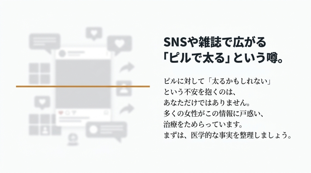 SNSや雑誌で広がる「ピルで太る」という噂──ピルに対して「太るかもしれない」と不安を抱く女性は多い