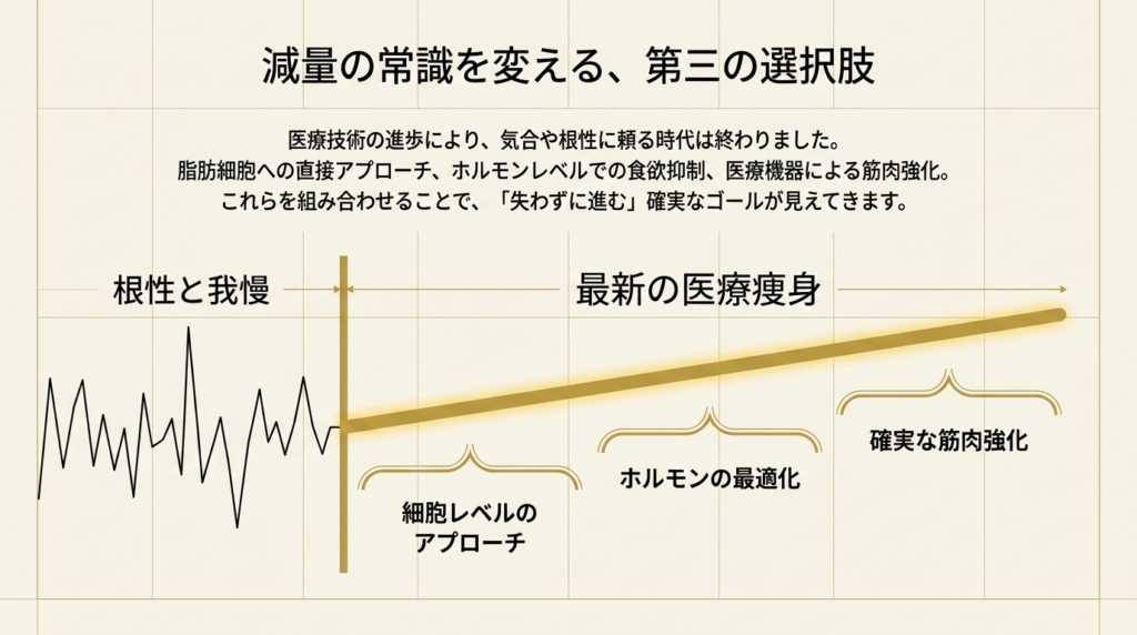 「根性と我慢」から「最新の医療痩身」へ──減量の常識を変えた第三の選択肢