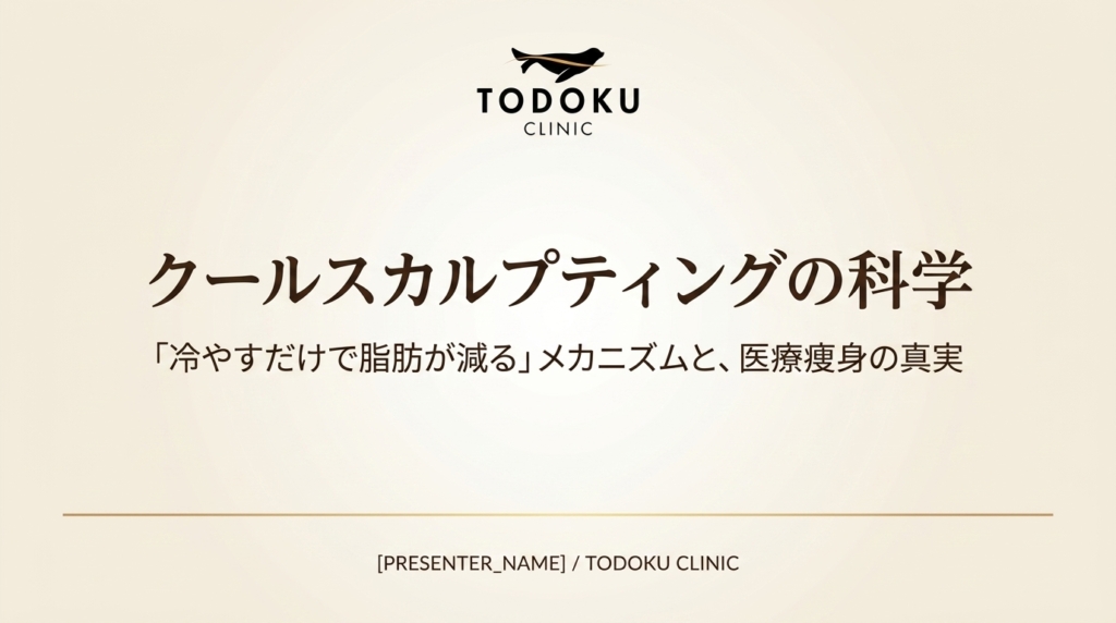 クールスカルプティングは本当に効くのか?「冷やすだけで脂肪が減る」科学的メカニズムを医師が解説
